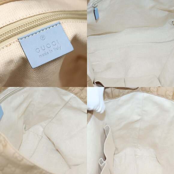 GUCCI GG Canvas Tote Bag Nylon Beige - Picture 11 of 12